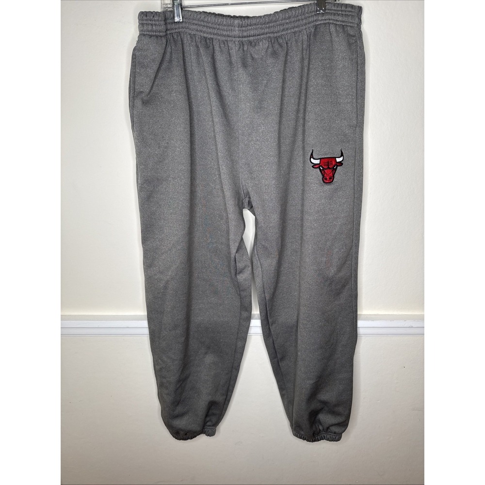 Chicago Bulls NBA Majestic Basketball Joggers Sweat Pants Men's XXL 2XL Pockets